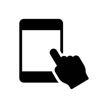 Tıklama vektörü düz simgesi