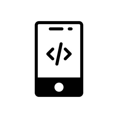 Kodlama vektörü simgesi düz simgesi