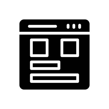 Düzen vektör glifinin düz simgesi