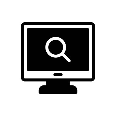 tarayıcı vektörü glyph düz simgesi