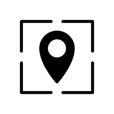 Odaklanma vektörü düz simgesi