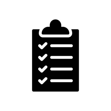 Kontrol listesi vektör düz simgesi