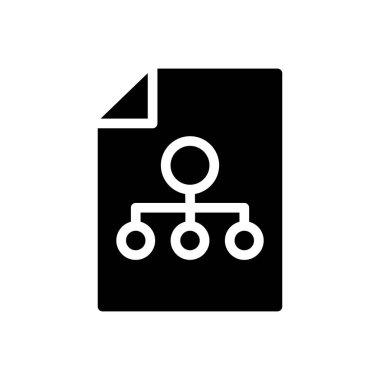 dosya vektörü glyph düz simgesi