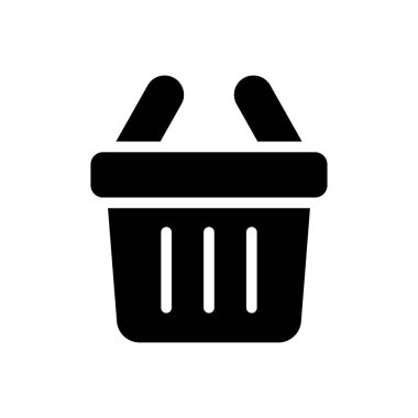 Sepet vektörü düz simgesi