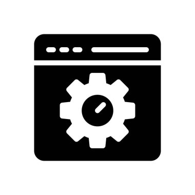 Web sayfası vektör simgesi düz simgesi