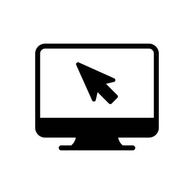 Tıklama vektörü düz simgesi