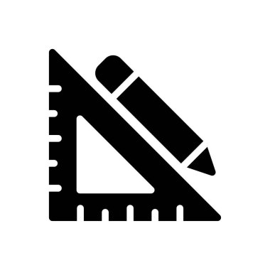 Vektör glyph düz simgesini ölç