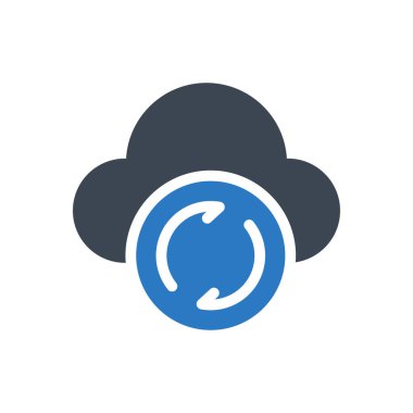 bulut vektörü renk simgesi