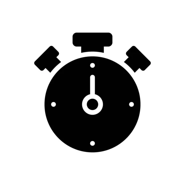 Time Vector Glyph Flat Icon — Stock Vector