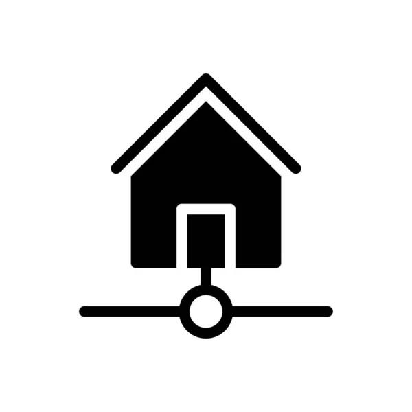 Home Vector Glyph Lapos Ikon — Stock Vector
