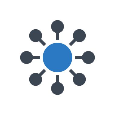 bağlantı vektörü renk simgesi