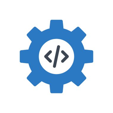 Geliştirme vektörü renk simgesi