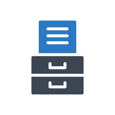 Çekmece vektör renk simgesi