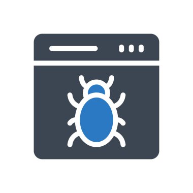 Virüs vektör renk simgesi