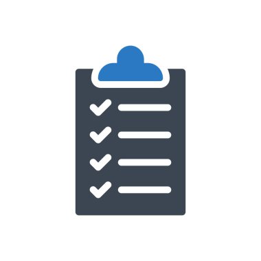 Kontrol listesi vektör renk simgesi