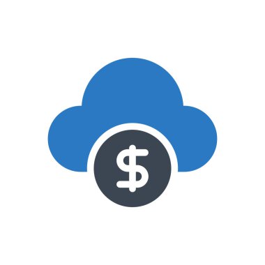 Dolar vektör renk simgesi