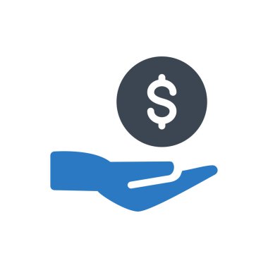 Dolar vektör renk simgesi