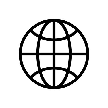 tarayıcı vektörü ince çizgi simgesi