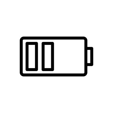 pil vektörü ince çizgi simgesi