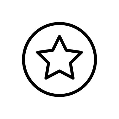 yıldız vektörü ince çizgi simgesi