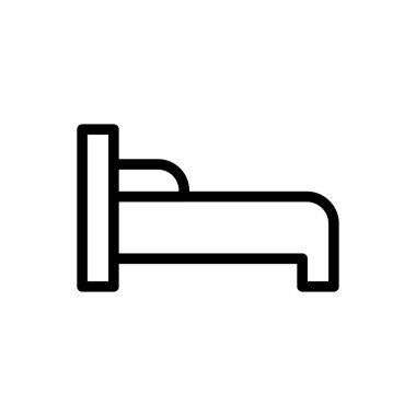 Otel vektör ince çizgi simgesi