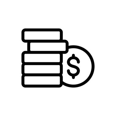 para vektörü ince çizgi simgesi