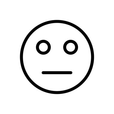 üzgün vektör ince çizgi simgesi