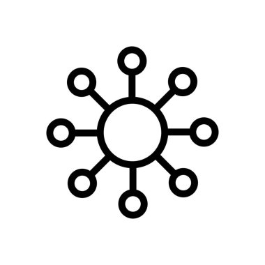 Sosyal vektör ince çizgi simgesi