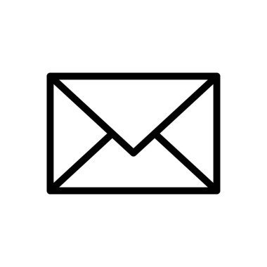 e-posta vektörü ince satır simgesi