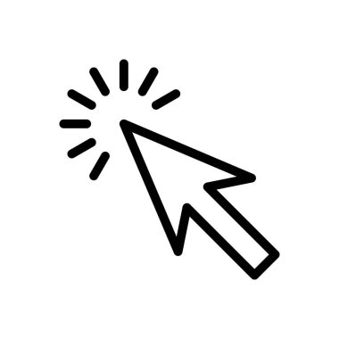 imleç vektörü ince çizgi simgesi