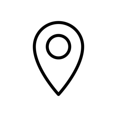 konum vektörü ince çizgi simgesi