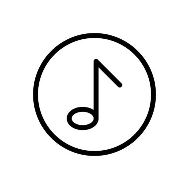 Melodi vektörü ince çizgi simgesi