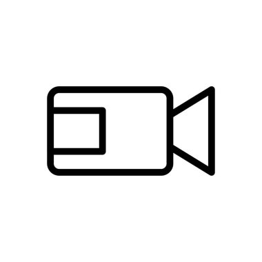 film vektörü ince çizgi simgesi