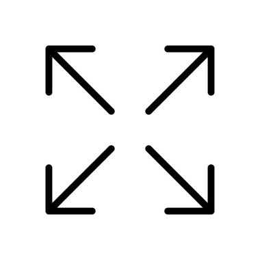 vektör ince çizgi simgesini genişlet