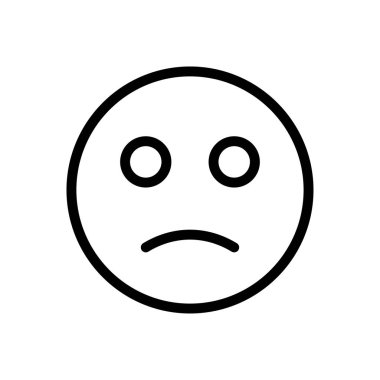 Gülen vektör ince çizgi simgesi