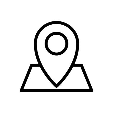 konum vektörü ince çizgi simgesi