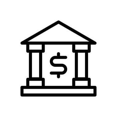 Dolar vektör ince çizgi simgesi