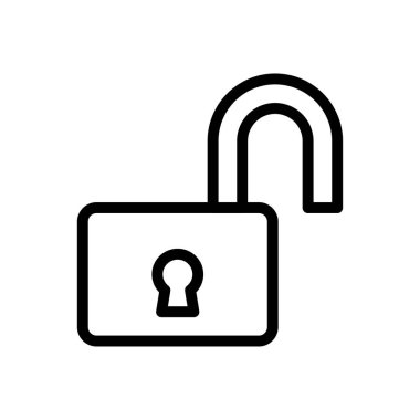 Erişim vektörü ince çizgi simgesi