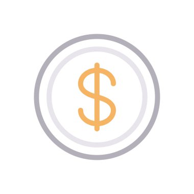 Sikke vektör renk çizgisi simgesi