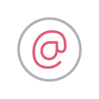 adres vektör renk çizgisi simgesi