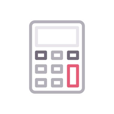 muhasebe vektörü renk çizgisi simgesi