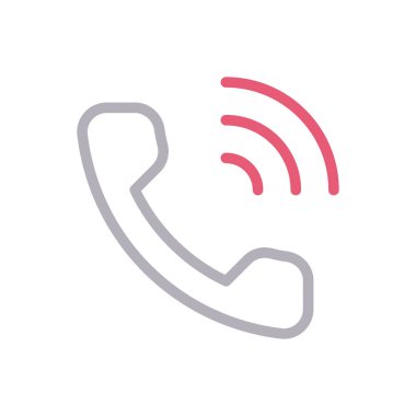 telefon vektörü renk çizgisi simgesi