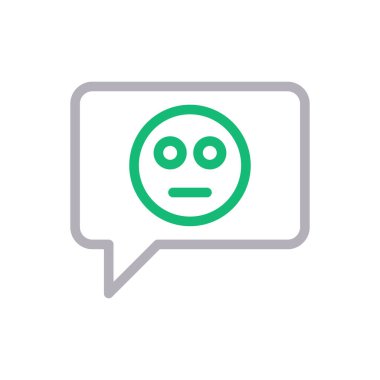 Gülen vektör renk çizgisi simgesi