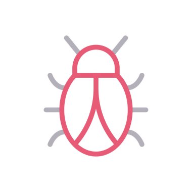 Virüs vektör renk çizgisi simgesi