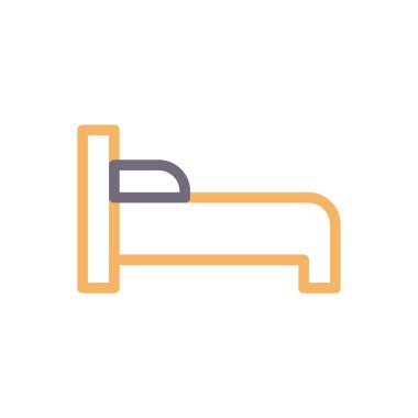 Otel vektör renk çizgisi simgesi