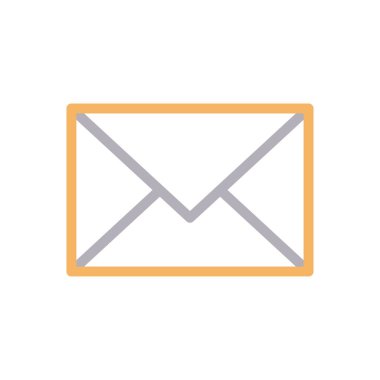 e-posta vektör renk çizgisi simgesi