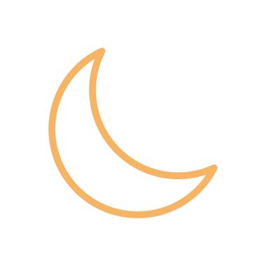 gece vektörü renk çizgisi simgesi