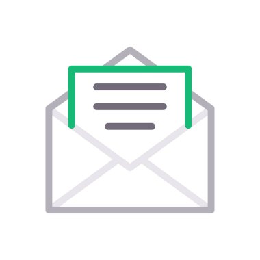 ileti vektör renk çizgisi simgesi