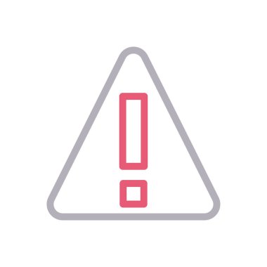 uyarı vektörü renk çizgisi simgesi