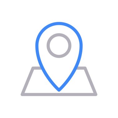 konum vektör renk çizgisi simgesi